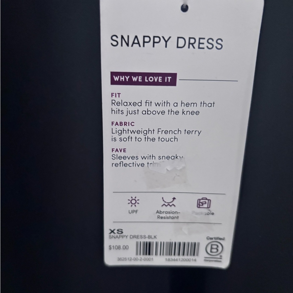 NWT Athleta Black sweatshirt dress - Picture 3 of 3